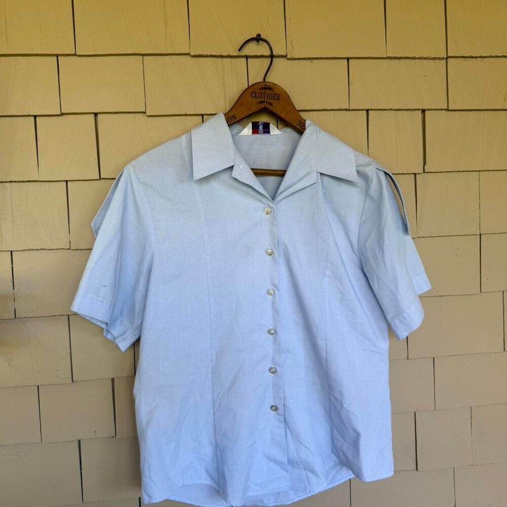 Flying-monkey Women's Blue and White Shirt
